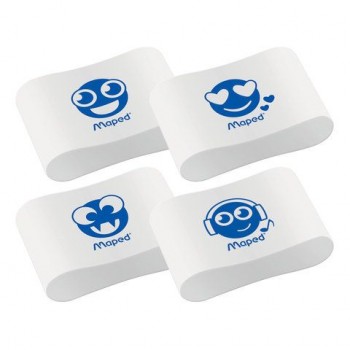 Ластик MAPED 40 шт. (Франция) "Essentials Soft 13", 33,5х21,5х9,9 мм, белый, ассорти, 112911