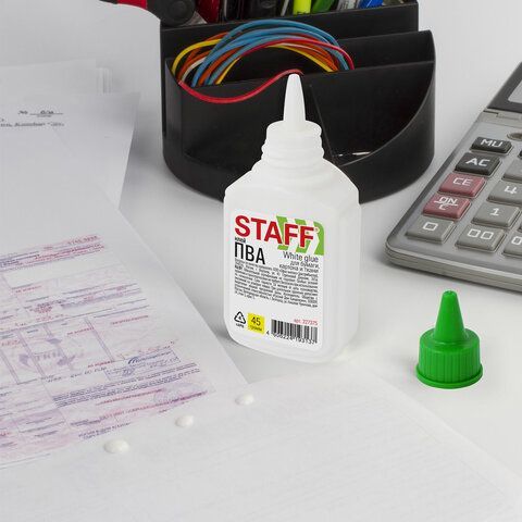 Клей ПВА STAFF 10 шт. EVERYDAY, 45 г, с дозатором, 227375