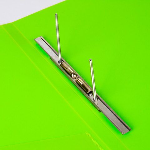 Папка с металлическим скоросшивателем и внутренним карманом BRAUBERG &quot;Neon&quot;, 16 мм, зеленая, до 100 листов, 0,7 мм, 227464