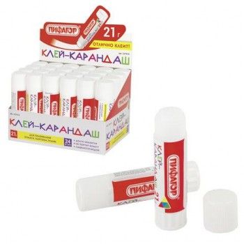 Клей-карандаш ПИФАГОР 6 шт., 21 г, 227610