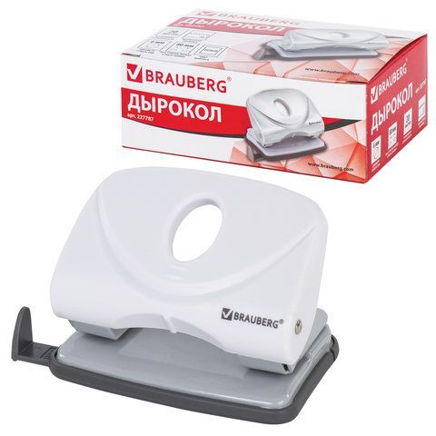 Дырокол BRAUBERG &quot;Original&quot;, до 20 листов, белый, 227787