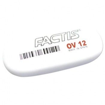 Ластик большой FACTIS 3 шт. OV 12 (Испания), 61х28х13 мм, белый, овальный, CMFOV12
