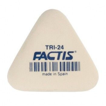 Ластик FACTIS 24 шт. (Испания) TRI 24, 51х46х12 мм, белый, треугольный, мягкий, PMFTRI24