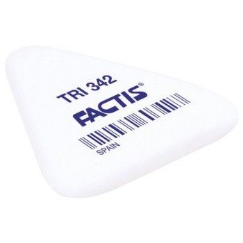 Ластик FACTIS 42 шт. TRI 342 (Испания), 49х45х6 мм, ассорти, треугольный, мягкий, PNFTRI342