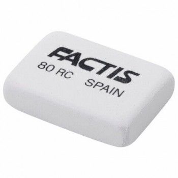 Ластик FACTIS 20 шт. 80 RC (Испания), 28х20х7 мм, белый, прямоугольный, CNF80RC