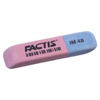 Ластик FACTIS 9 шт. IM 48 (Испания), 62х15х8 мм, красно-синий, прямоугольный, скошенные края, CCFIM48
