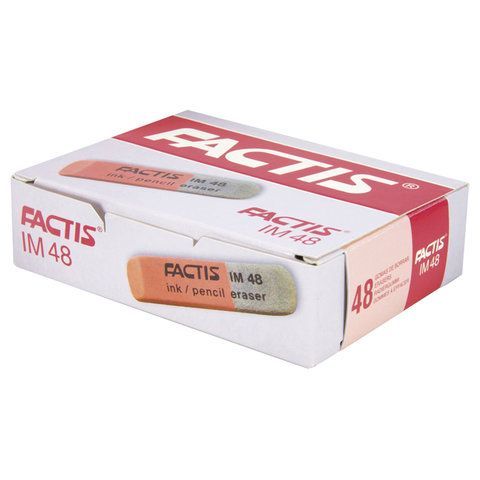 Ластик FACTIS 9 шт. IM 48 (Испания), 62х15х8 мм, красно-синий, прямоугольный, скошенные края, CCFIM48