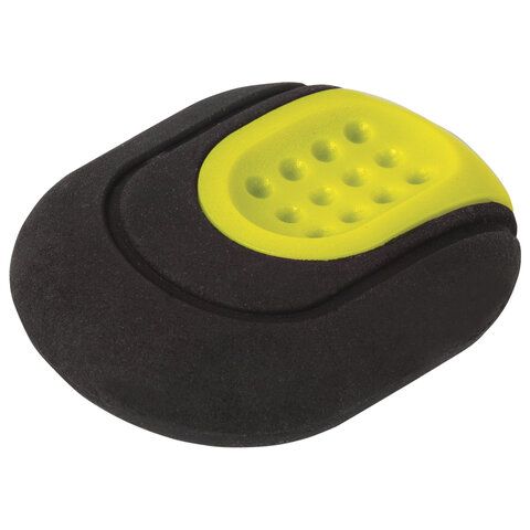 Ластик BRAUBERG 2 шт. &quot;C-Grip&quot;, 46х39х12,5 мм, черный, держатель ассорти, 228063