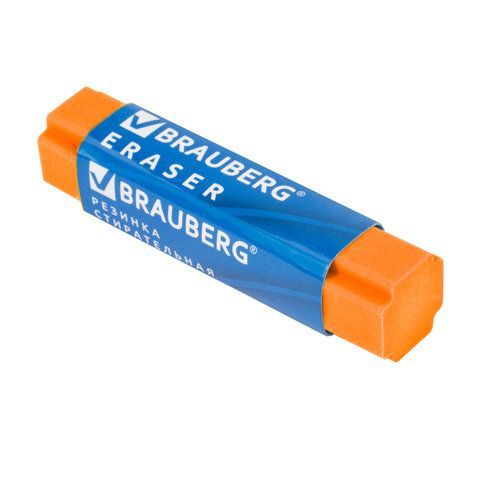 Ластик BRAUBERG 4 шт. &quot;X-Erase&quot;, 68х15х15 мм, цвет ассорти, экологичный ПВХ, 228066