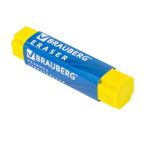 Ластик BRAUBERG 4 шт. &quot;X-Erase&quot;, 68х15х15 мм, цвет ассорти, экологичный ПВХ, 228066