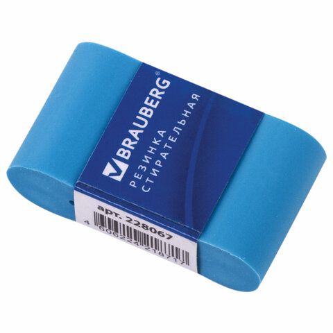 Ластик BRAUBERG 4 шт. &quot;Rainbow&quot;, 42х23х13 мм, цвет ассорти, картонный держатель, 228067