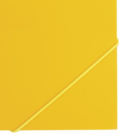 Папка на резинках BRAUBERG 2 шт. &quot;Office&quot;, желтая, до 300 листов, 500 мкм, 228082