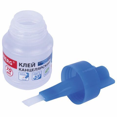 Клей канцелярский BRAUBERG 3 шт., 70 мл, с кисточкой, 228407