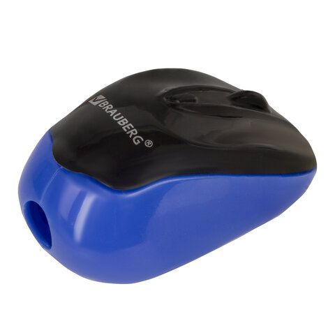 Точилка BRAUBERG 12 шт. &quot;Click&quot;, с контейнером, пластиковая, корпус ассорти, 228445