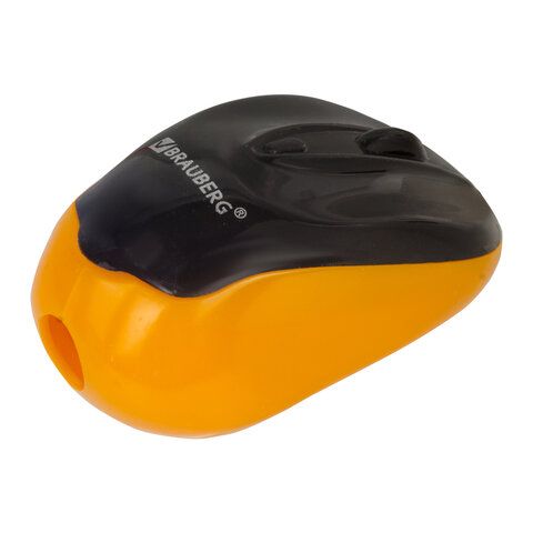 Точилка BRAUBERG 12 шт. &quot;Click&quot;, с контейнером, пластиковая, корпус ассорти, 228445