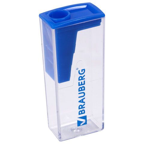 Точилка BRAUBERG 24 шт. &quot;Assistant&quot;, с контейнером, пластиковая, корпус ассорти, 228451