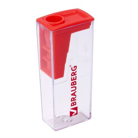Точилка BRAUBERG 24 шт. &quot;Assistant&quot;, с контейнером, пластиковая, корпус ассорти, 228451