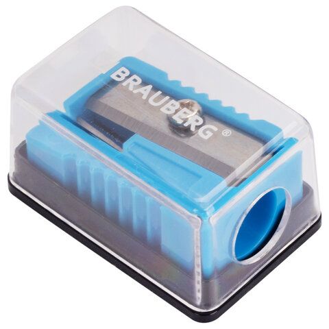 Точилка BRAUBERG 24 шт. &quot;Assistant Mini&quot;, с контейнером, пластиковая, корпус ассорти, 228458