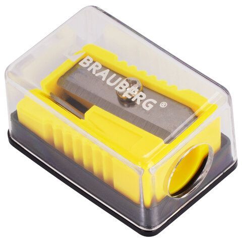 Точилка BRAUBERG 24 шт. &quot;Assistant Mini&quot;, с контейнером, пластиковая, корпус ассорти, 228458