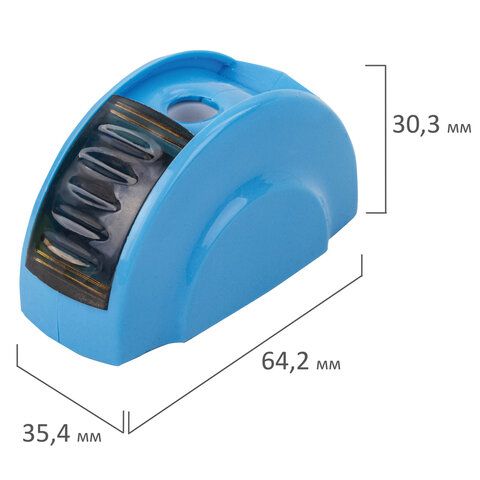 Точилка BRAUBERG 24 шт. &quot;Roll&quot;, с контейнером, пластиковая, корпус ассорти, 228464