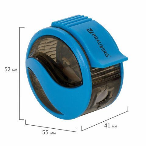 Точилка BRAUBERG 24 шт. &quot;Rewind&quot;, с контейнером, пластиковая, корпус ассорти, 228468