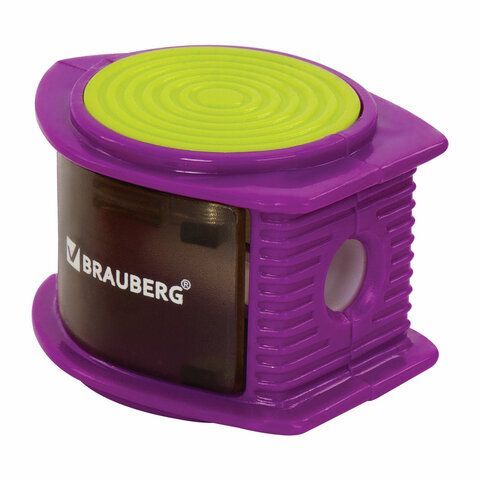Точилка BRAUBERG 24 шт. &quot;Flash&quot;, с контейнером, пластиковая, корпус ассорти, 228472