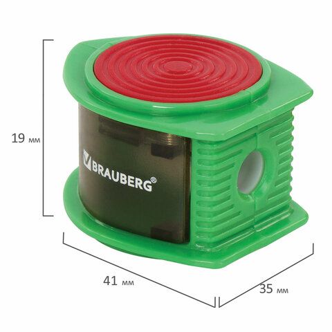 Точилка BRAUBERG 24 шт. &quot;Flash&quot;, с контейнером, пластиковая, корпус ассорти, 228472