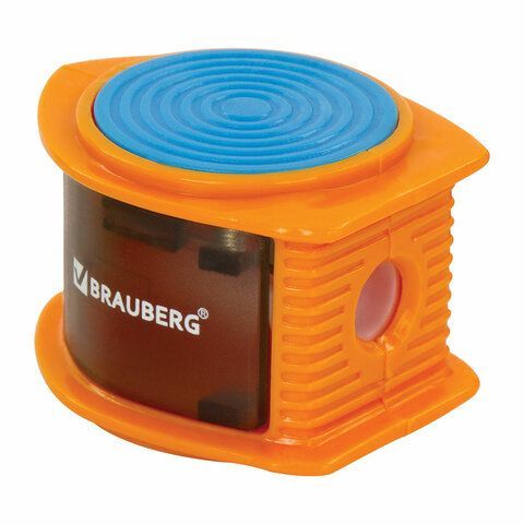 Точилка BRAUBERG 24 шт. &quot;Flash&quot;, с контейнером, пластиковая, корпус ассорти, 228472