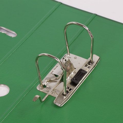 Папка-регистратор BRAUBERG &quot;EXTRA&quot;, 75 мм, зеленая, двустороннее покрытие пластик, металлический уголок, 228573