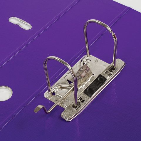 Папка-регистратор BRAUBERG &quot;EXTRA&quot;, 75 мм, фиолетовая, двустороннее покрытие пластик, металлический уголок, 228577