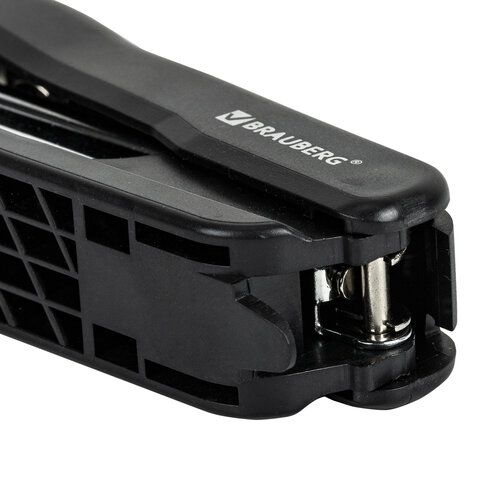 Степлер №10 BRAUBERG &quot;SX-19&quot;, до 12 листов, с антистеплером, черный, 228587
