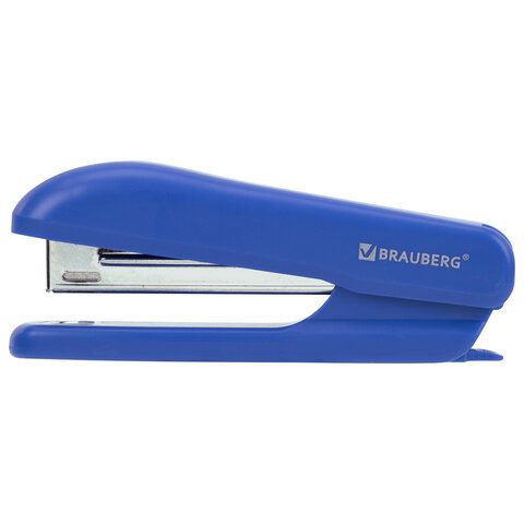 Степлер №10 BRAUBERG &quot;SX-19&quot;, до 12 листов, с антистеплером, синий, 228588