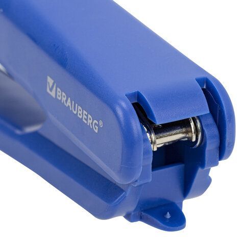 Степлер №10 BRAUBERG &quot;SX-19&quot;, до 12 листов, с антистеплером, синий, 228588