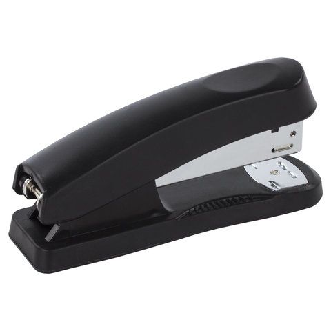 Степлер №24/6, 26/6 BRAUBERG &quot;Standard+&quot;, до 30 листов, черный, 228608