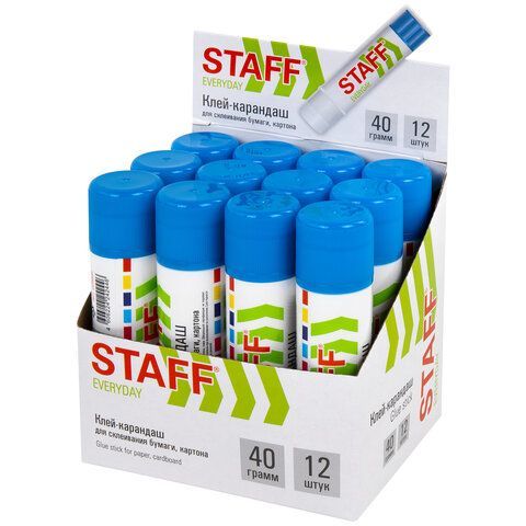 Клей-карандаш STAFF 2 шт. EVERYDAY, 40 г, 228665