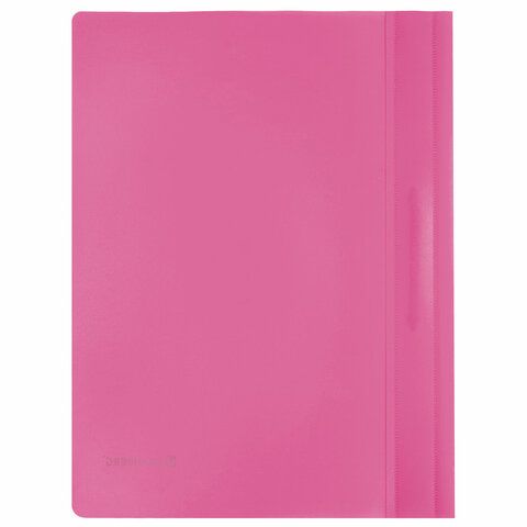 Скоросшиватель пластиковый BRAUBERG, А4, 130/180 мкм, розовый, 228672