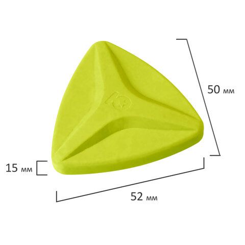 Ластик ЮНЛАНДИЯ 3 шт. &quot;Звездочка&quot;, 52х50х15 мм, цвет ассорти, 228710