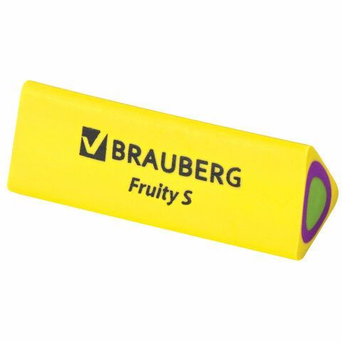 Ластик BRAUBERG 6 шт. &quot;Fruity S&quot;, 44х15х15 мм, цвет ассорти, треугольный, 228713