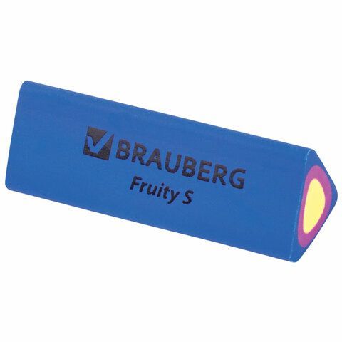 Ластик BRAUBERG 6 шт. &quot;Fruity S&quot;, 44х15х15 мм, цвет ассорти, треугольный, 228713