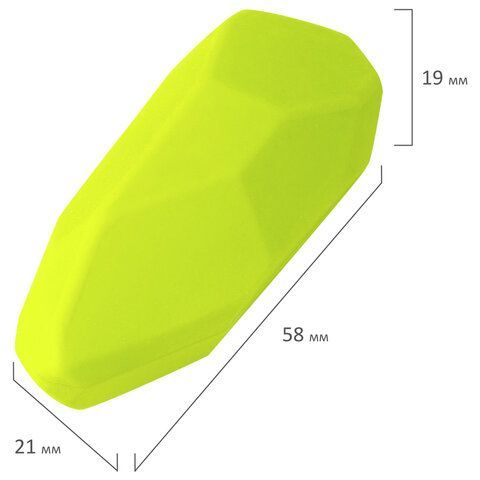 Ластик фигурный BRAUBERG 4 шт. &quot;Stone&quot;, 58х21х19 мм, цвет ассорти, 228715