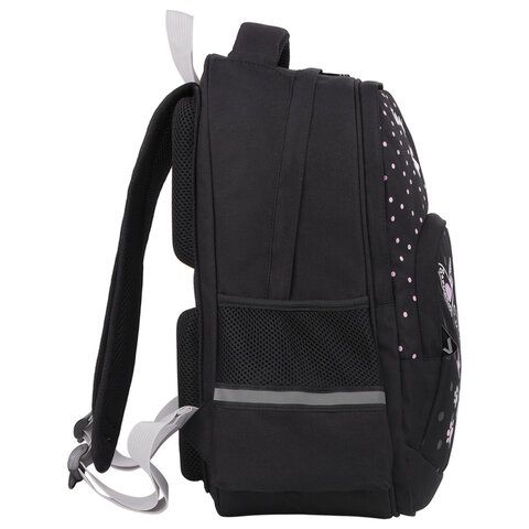 Рюкзак BRAUBERG SOFT, 2 отделения, 3 кармана, &quot;Joyful kitten&quot;, СВЕТЯЩИЙСЯ, 40х31х15 см, 228791