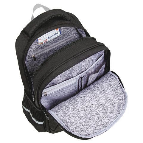 Рюкзак BRAUBERG SOFT, 2 отделения, 3 кармана, &quot;Joyful kitten&quot;, СВЕТЯЩИЙСЯ, 40х31х15 см, 228791