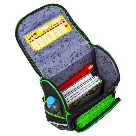 Ранец ЮНЛАНДИЯ WISE, 1 отделение, 3 кармана, устойчивое дно, &quot;Offroad&quot;, 37х29х15 см, 228814