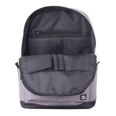 Рюкзак BRAUBERG URBAN универсальный, &quot;Grey Melange&quot;, серый, 43х30х17 см, 228842