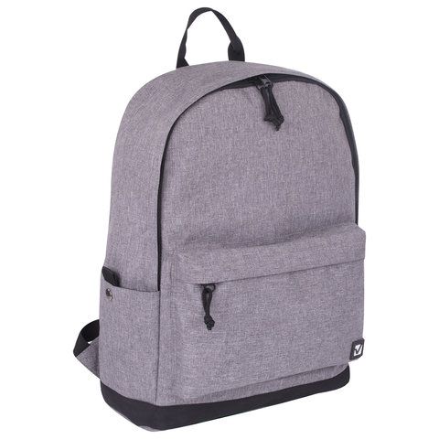 Рюкзак BRAUBERG URBAN универсальный, &quot;Grey Melange&quot;, серый, 43х30х17 см, 228842