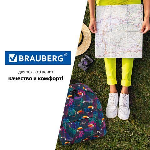 Рюкзак BRAUBERG СИТИ-ФОРМАТ универсальный, &quot;Toucans&quot;, разноцветный, 41х32х14 см, 228847