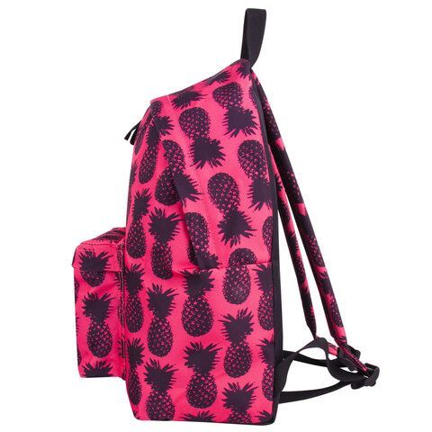 Рюкзак BRAUBERG СИТИ-ФОРМАТ универсальный, &quot;Ananas&quot;, розовый, 41х32х14 см, 228851
