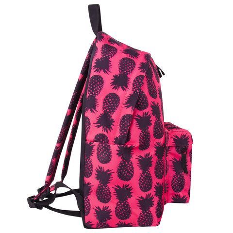 Рюкзак BRAUBERG СИТИ-ФОРМАТ универсальный, &quot;Ananas&quot;, розовый, 41х32х14 см, 228851