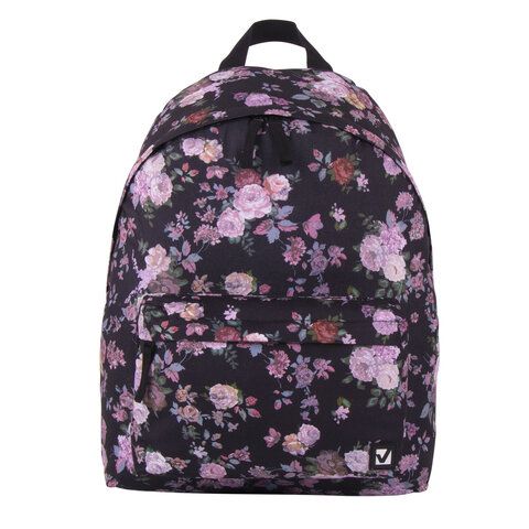 Рюкзак BRAUBERG СИТИ-ФОРМАТ универсальный, &quot;Roses&quot;, разноцветный, 41х32х14 см, 228852