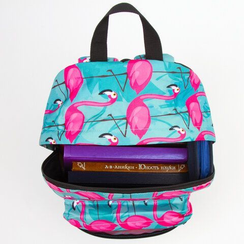 Рюкзак BRAUBERG СИТИ-ФОРМАТ универсальный, &quot;Flamingo&quot;, разноцветный, 41х32х14 см, 228854